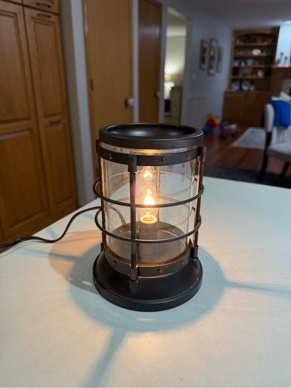 Industrial Lantern Electric Candle Warmer Wax Melt Oil Rubbed Bronze Lamp